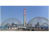 天津碱厂搬迁改造工程1#2#煤库球壳施工中